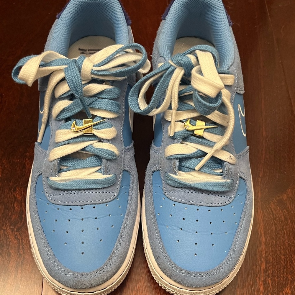 EUC “First Use” University Blue Special Edition Nike Air Force 1s
